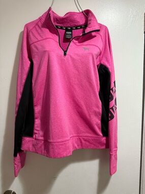 PINK Quarter Zip Sweatshirt Size Large Victoria’s Secret